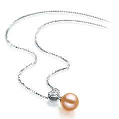 Randy Rose 7-8mm AAAA-qualité perles d'eau douce 925/1000 Argent-pendentif en perles