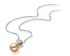 Randy Rose 7-8mm AAAA-qualité perles d'eau douce 925/1000 Argent-pendentif en perles