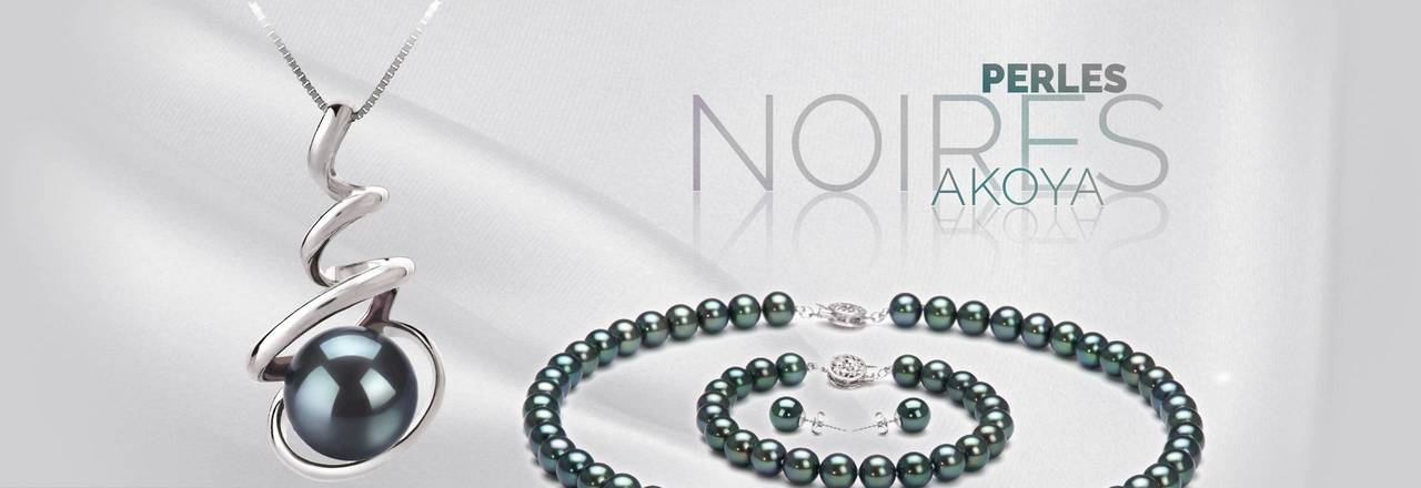 PearlsOnly Perles d'Akoya japonaises noires