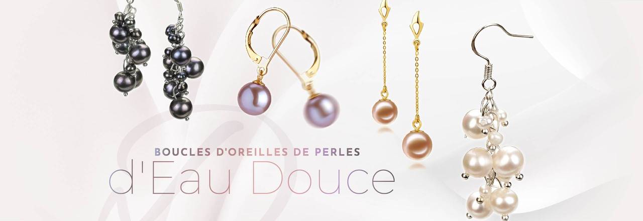 PearlsOnly Boucles d'oreilles de perles d'eau douce