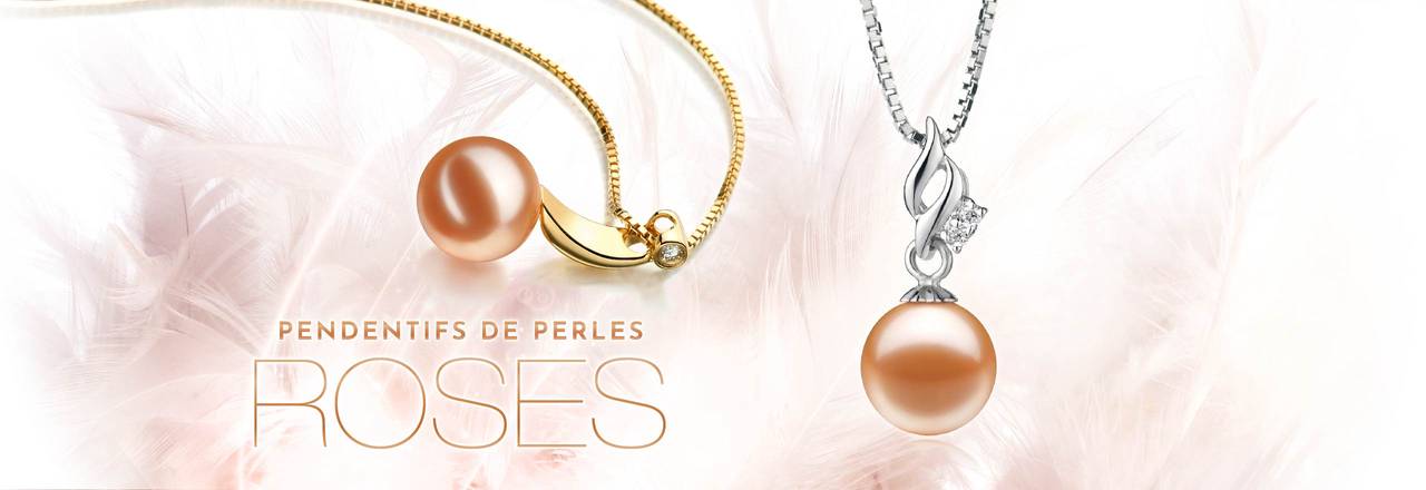 PearlsOnly Pendentifs de perles roses