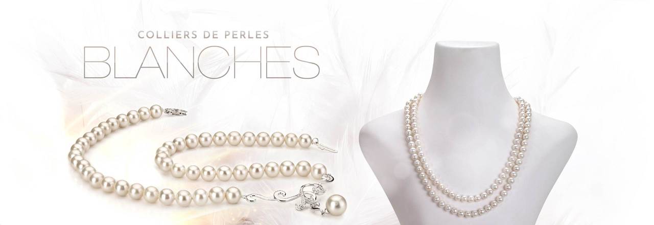 PearlsOnly Colliers de perles blanches